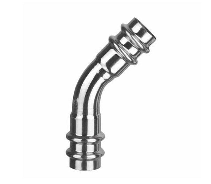 Manufacturer, Exporter, Importer, Supplier, Wholesaler, Retailer, Trader of Rhinox Stainless Steel Press 45 Degree Elbow in New Delhi, Delhi, India